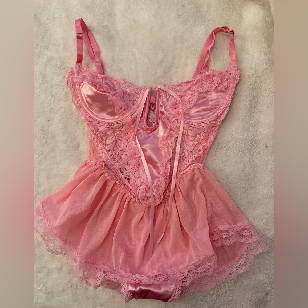 NWT BABY SPOILED BUT NOT ROTTEN LACE TEDDY